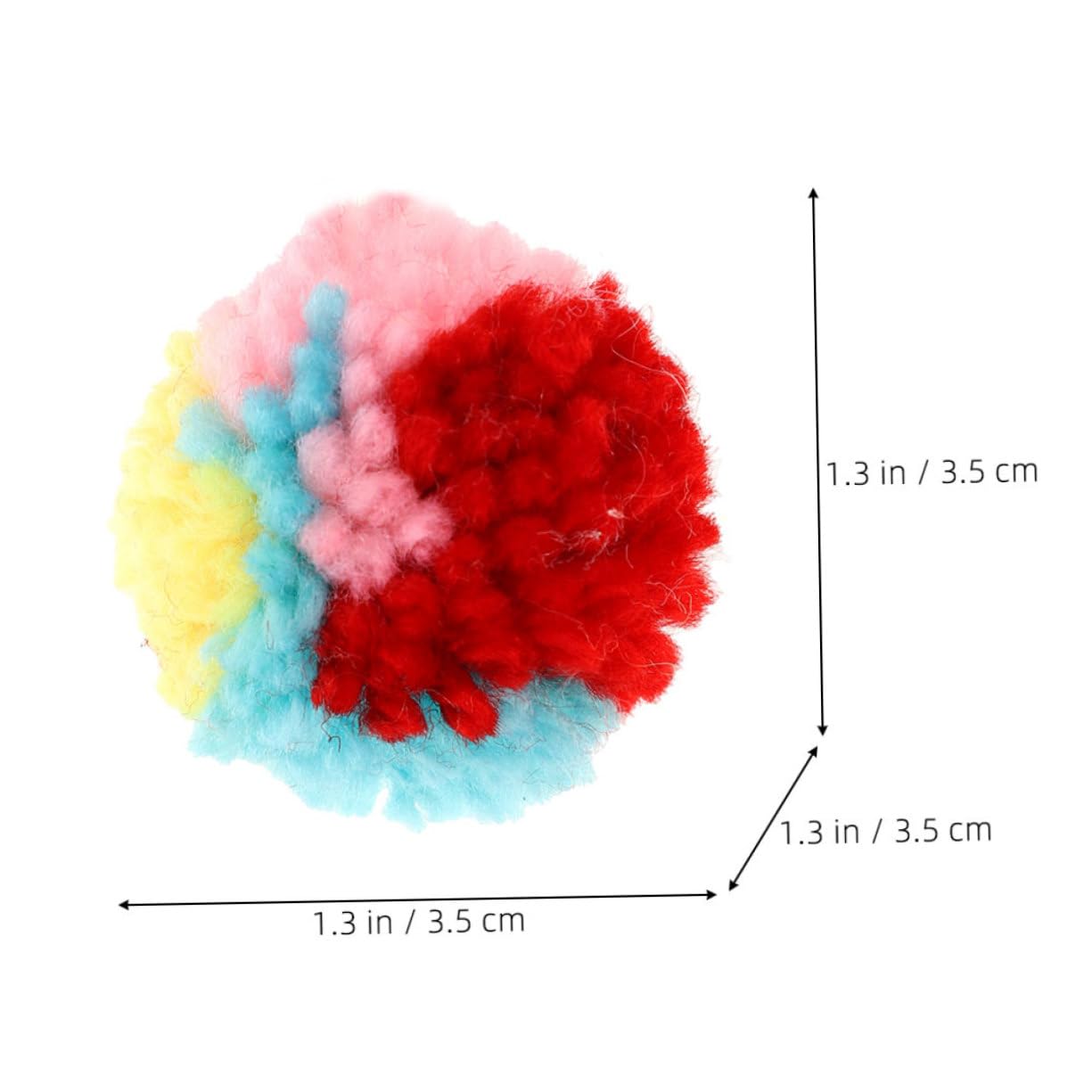 ibasenice 20pcs Plush Balls Cat Interactive Chewing Lightweight Kitten Teething Balls Durable Pet Supplies for Indoor Cats Fun and Engaging Playtime