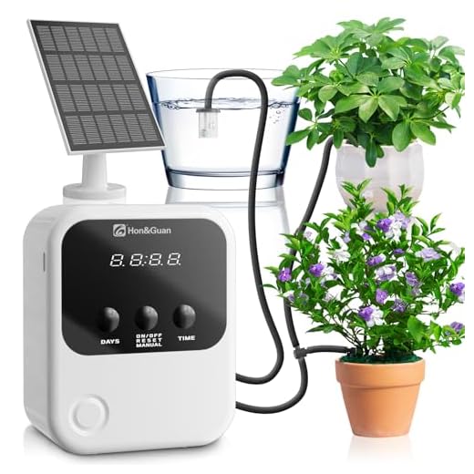 Solar Automatic Plant Watering System for 15 Potted Plants Indoor Outdoor,Self Plant Watering Devices with Programmable Water Timer,Auto Drip Irrigation Kits for Garden Greenhouse Balcony