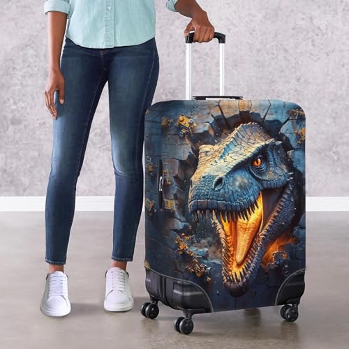 Image of Mumeson 3D Dinosaur T-Rex Travel Suitcase Cover Protector Elastic Cover Anti-scratch Suitcase Cover Case Fit Baggage Size 30 31 32 Inch