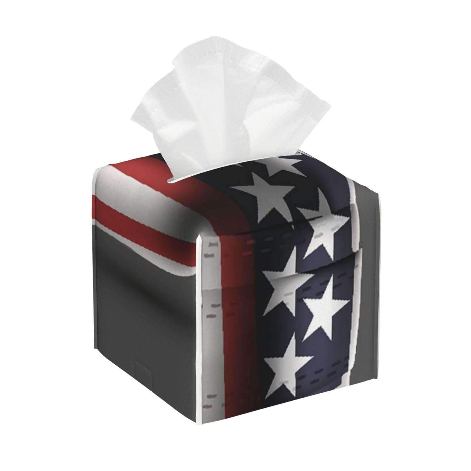 Boxing Gloves USA American Flag PVC Cube Tissue Pack for Home Office Bathroom Use