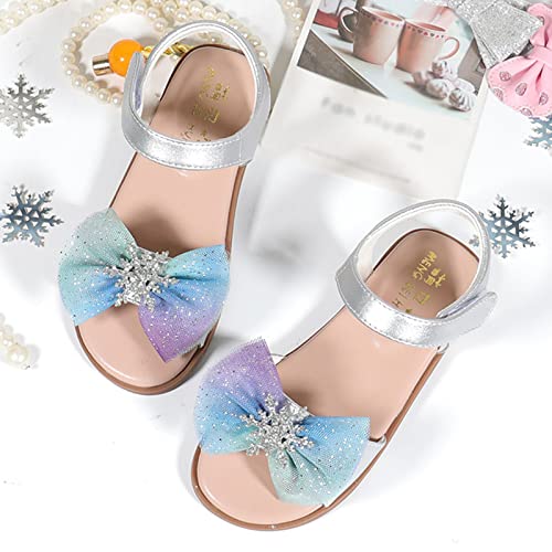 Girls Comfortable Foot Warmer Children Fashion Flat Snowflake Sandals Ice Princess Sandals Big Children Baby3