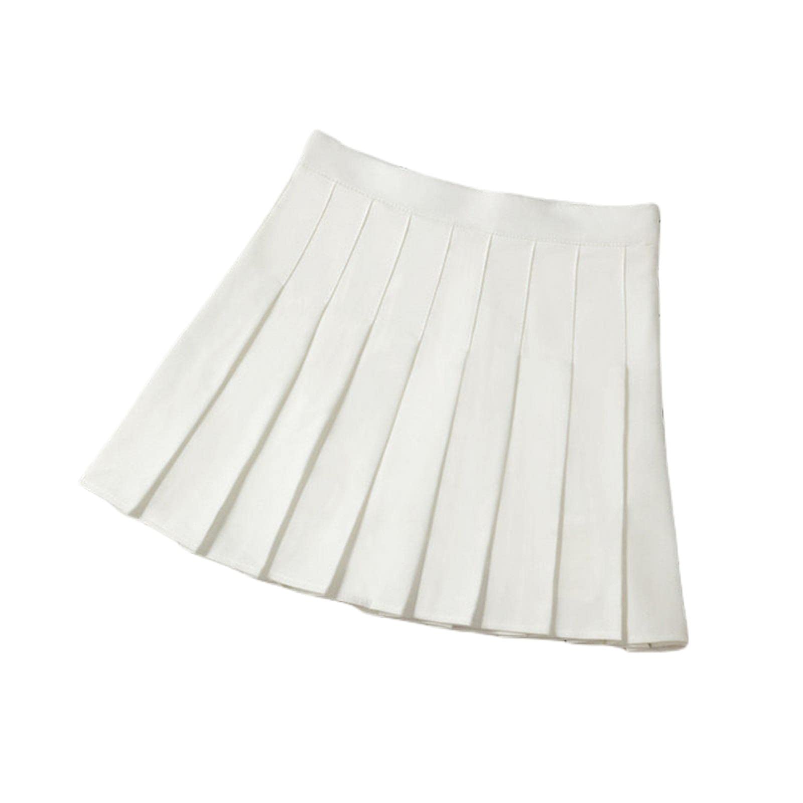 FORKIS Faldas marrones para mujer, ropa de verano para mujer, cintura alta, estilo coreano Harajuku, minifalda plisada negra para uniforme escolar