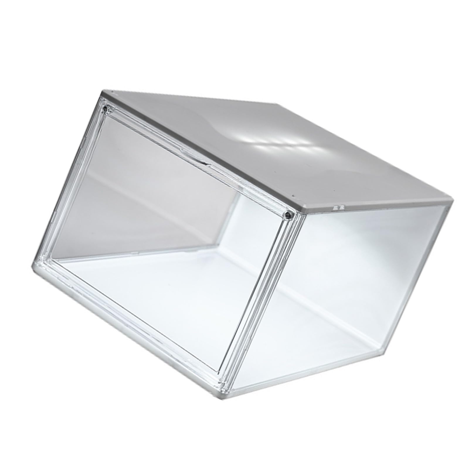 CRFFZ Dustproof Transparents Shoe Storage Case with LED Lighting for Enhanced Visibility Home and Shop Environments LED Illuminated Clear Shoe Storage Box for Enhanced in Domestic Settings