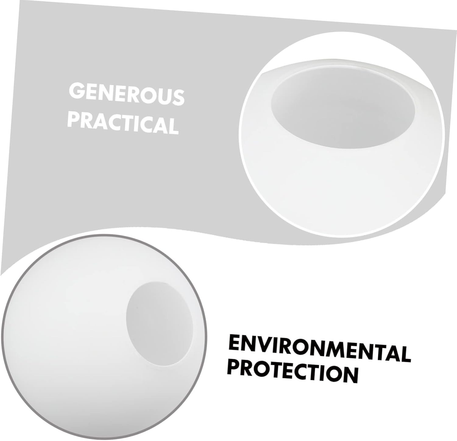 Amosfun 2pcs Spherical Frosted Glass Lampshade Decorative Light Cover for Home Dorm and Hotel Use Creates Warm Atmosphere Design for -term Use