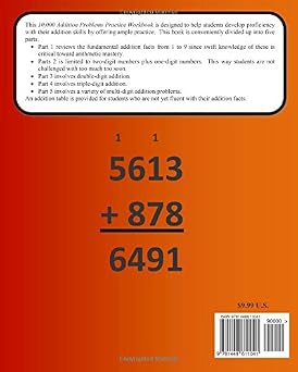 10,000 Addition Problems Practice Workbook: Improve Your Math Fluency Series