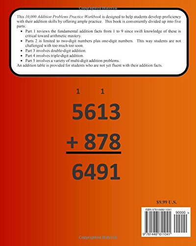 10,000 Addition Problems Practice Workbook: Improve Your Math Fluency Series - Image 2