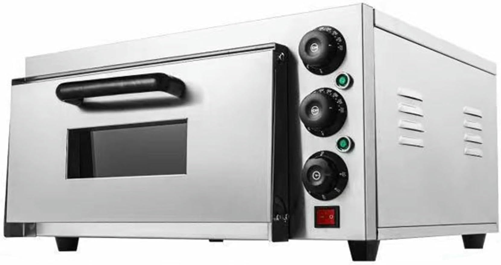Electric Pizza Oven, Countertop Pizza Maker, Stainless Steel Portable Oven, High Power Pizza Baker Toaster for Home Kitchen