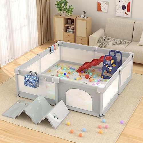 LUTIKIANG Baby Playpen with Upgrade Mat and Ocean Balls