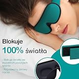 Medi Grade Maska na Oczy na Sen 1 szt – 100% Zaciemnienia Opaska 3D Unisex – Oddychająca Siatkowa Opaska do Spania z Elastycznym Paskiem, para Zatyczek do Uszu, Torba
