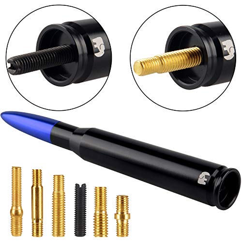 Image of ONE250 Bullet Style Antenna for Harley Davidson Motorcycles All Models (1998-2020) - Will fit Any Harley Davidson Street Glide, Road Glide, Road King or Electra Glide (Blue)