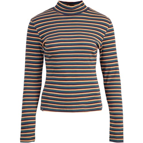 Ragwear Janelle Stripes Feinripp Longsleeve Damen (DE/NL/SE/PL, Alphanumerisch, S, Regular, Regular, Ocean Green)