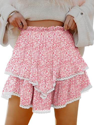 45%off Caracilia Women Summer Flowy Mini Skirts Built in Shorts