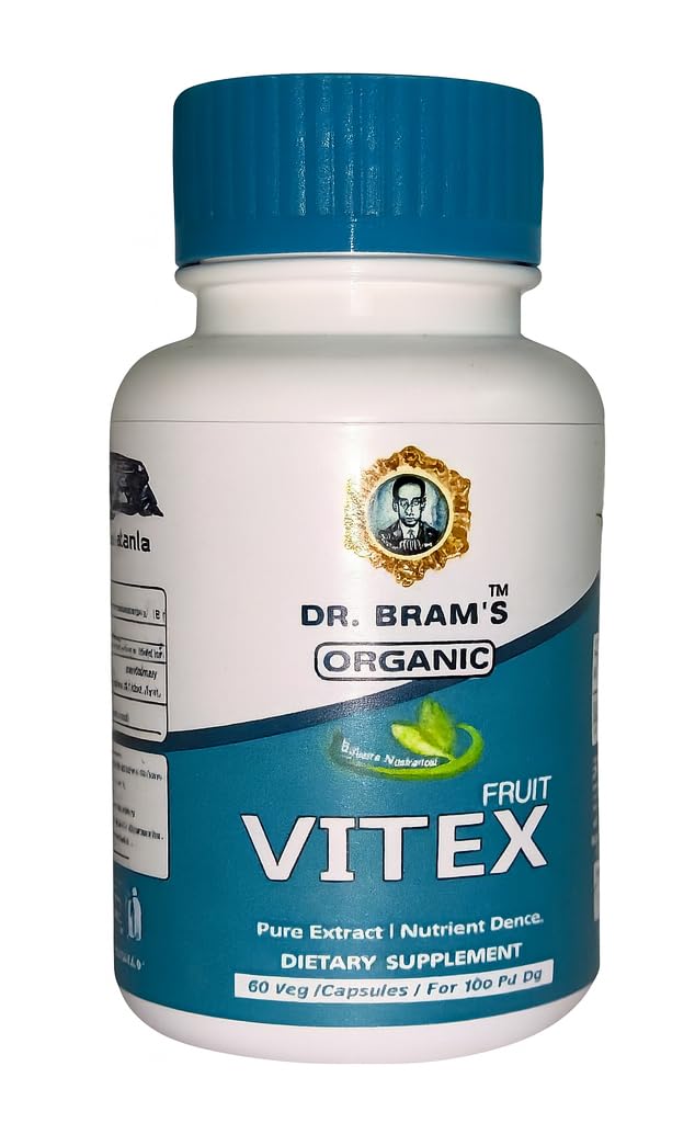 DR.BRAM'S Organic Vitex Fruit Extract Capsules 400mg – 60 Vegan Capsules – Hormonal Balance & Women’s Wellness Support – USDA Certified Organic, Non-GMO, Vegan Friendly-picture-16