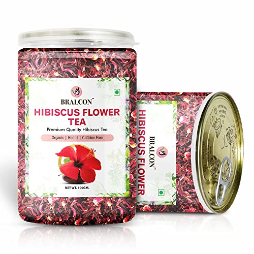 Image of BRALCON Herbal Tea Combo Pack - Hibiscus Flower Tea, Butterfly Pea, Rose, Lemongrass - 400g (100g x 4) | Premium | Antioxidant