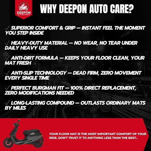 Image of Ola S1 Pro Gen 2 | S1 Air | S1X Premium Floor Mat | Anti-Slip Heavy-Duty Rubber | Waterproof All-Weather Protection | Custom Fit Electric Scooter | Deepon Auto Care