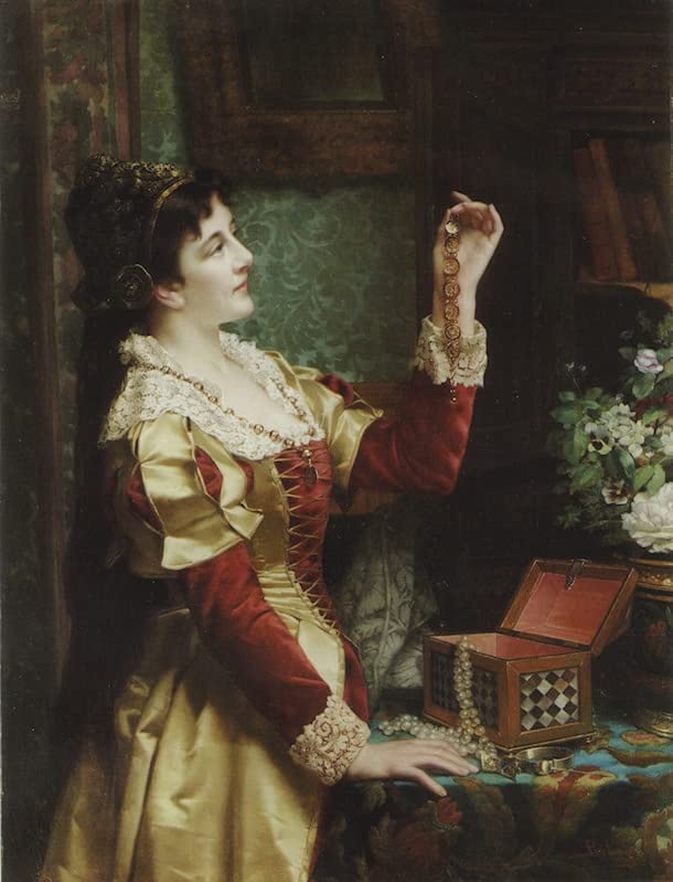 Impression sur toile la boîte à bijoux de Jan Frederik Pieter Portielje 60x90