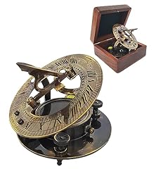 Brass Compass Antique Brass Sundial Compass Marine Boat Gift Pocket Sun Dial in Box Nautical Marine photo Brass Compass Antique Brass Sundial Compass Marine Boat Gift Pocket Sun Dial in Box Nautical Marine