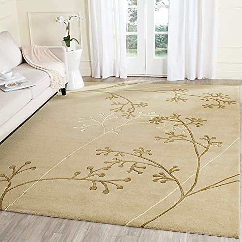 Image of Mordern Design Handmade Tufted Carpet Pure Woollen Export Quality Carpet for Living Room, Bedroom Hall [ Size 2 x 8, Color Beige ]