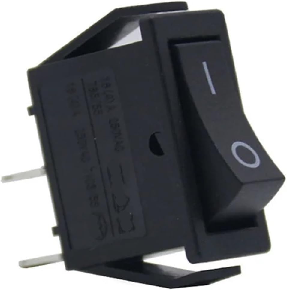 with 2 Rectangular RS606 Rocker switches Three-pin KCD3 high Current 16A Switch with red Light(2p Black)