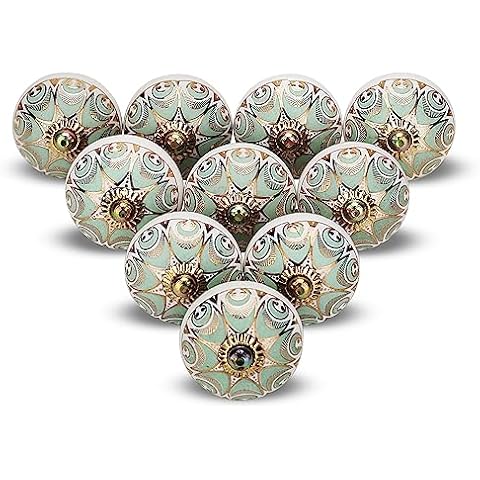 FURNISHFUL FINESSE Colourful Ceramic Cabinet Knobs Cover