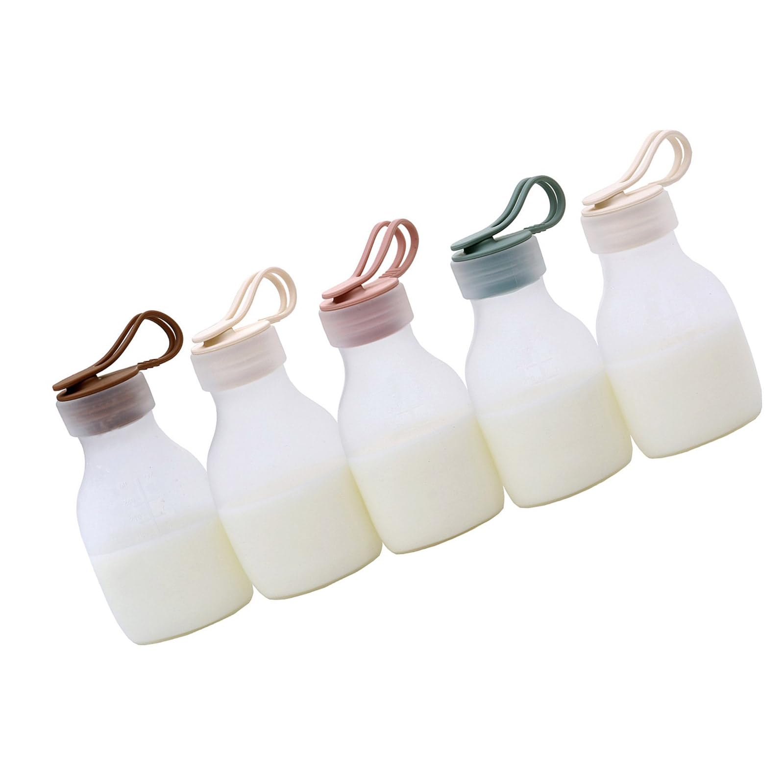 Muttermilch Aufbewahrungsbehälter aus lebensmittelechtem Silikon, faltbar, platzsparend, wiederverwendbare Milch Organizer Tasche, 2 Stück / 5 Stück, platzsparender Muttermilchbeutel