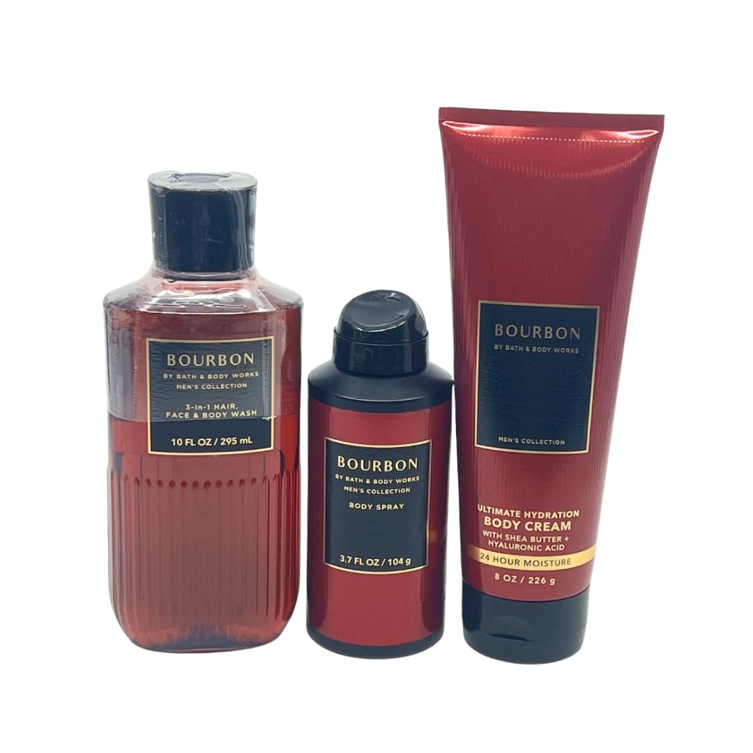 Amazon.com : Bath & Body Works Bourbon for Men 3pc Gift Pack