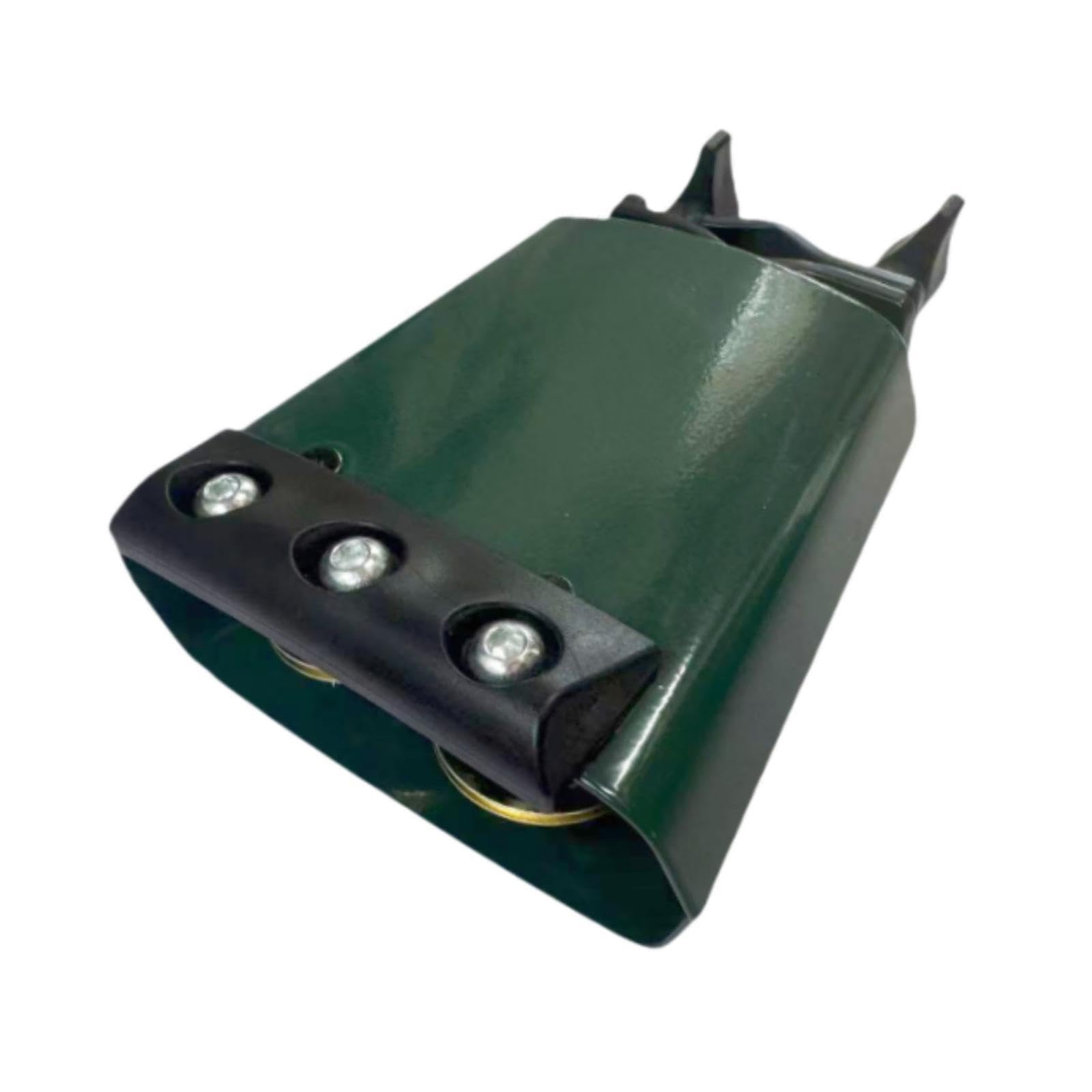 Cowbell für Schlagzeug Set mit Stummschaltleiste Metall Schlagzeug Aufsatz Percussion Instrument 4 Zoll Noise Maker für Sportveranstaltungen Grün