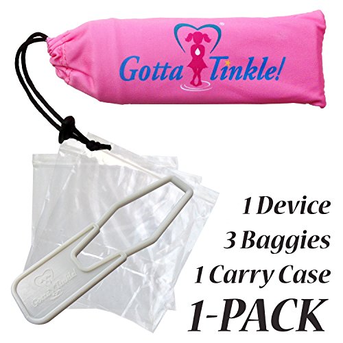 Gotta Tinkle! Female Urination Device | Portable Reusable Urinal | Travel-Size Portable Toilet | Pee Standing | Clean (Pink)
