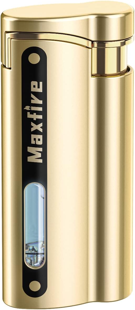 Maxfire Jet Flame Torch Lighter Gas Butane Refillable, Adjustable Red Flame, Windproof (Sold without Gas)