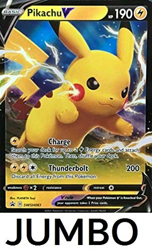Pokémon TCG Pikachu V SWSH061 Jumbo Shining Fate Black Star
