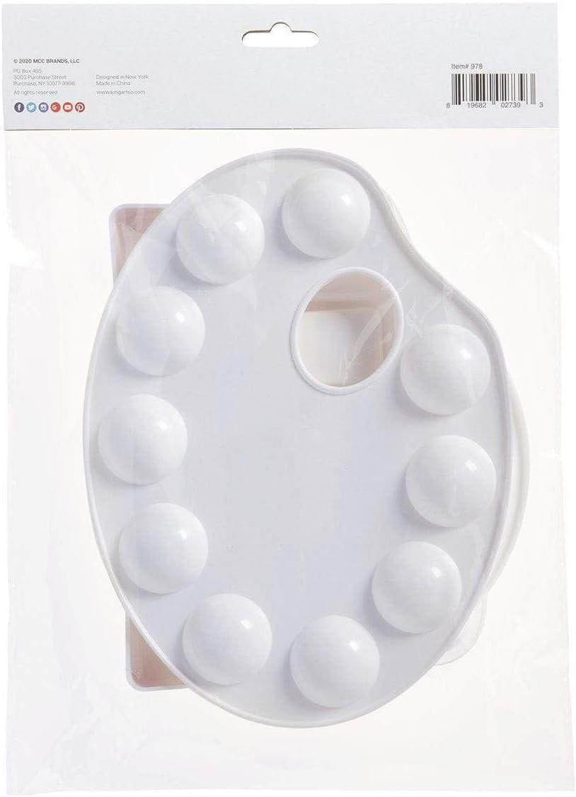 KINGART Assortment, Set of 7 Pc Plastic Palette & Painting Knife, White 7 Piece (978) : Arts, Crafts & Sewing