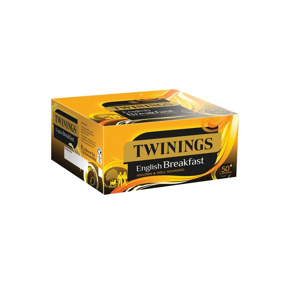 Twinings English Breakfast Envelope 50 Teabags UK Classic Tea