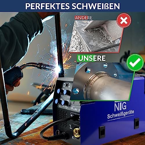 Bild 4 - Inverter Schweißgerät | Multifunktiongerät | MIG-200 | MAG | Schutzgas | Fülldraht ohne Gas | Elektroden | E-Hand | Digitalanzeige MMA FLUX