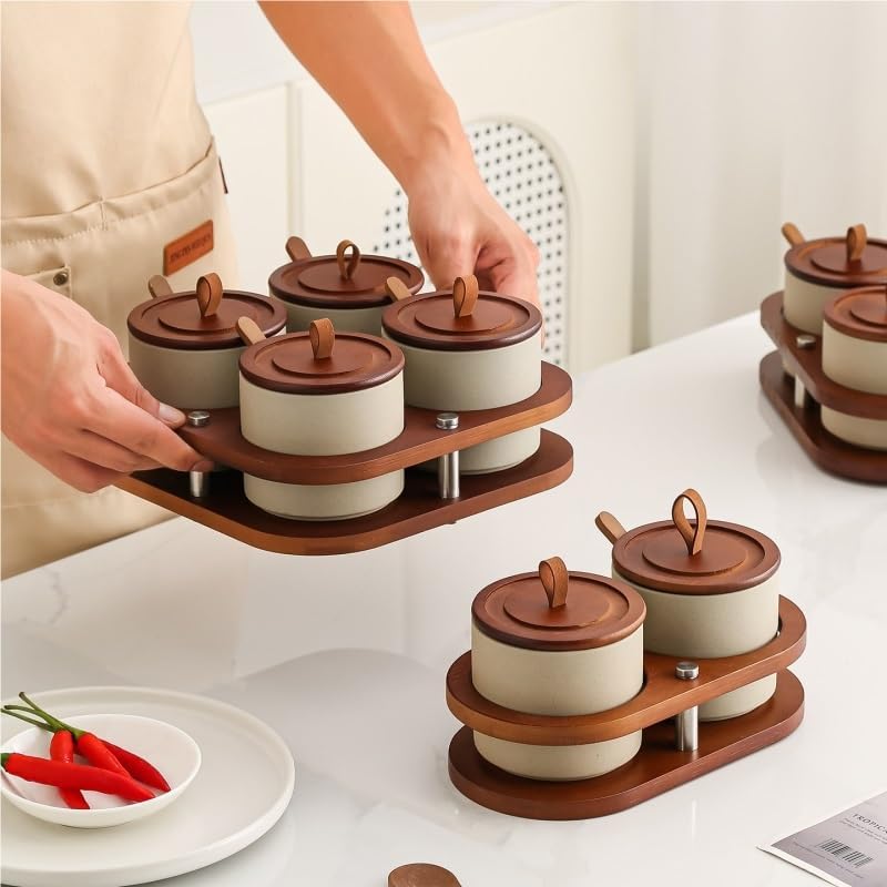 Retro Clay Spice Box Home Seasoning Set Kitchen Combination Pack