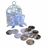 White Arras with 13 Real Philippine 1 Peso Coins Wedding Unity Coins for Catholic Filipino Hispanic Wedding Ceremony