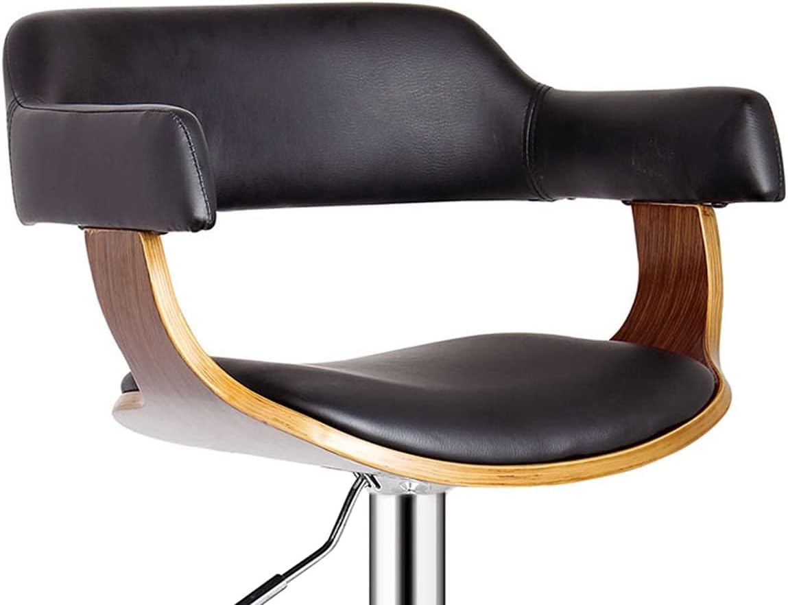 Bar Stool, Modern Adjustable Barstool with Full 360° Swivel Motion and Hydraulic Lift, Adjust Seat Height Range from 24" to 32", for Kitchen Counter or Bar Tables