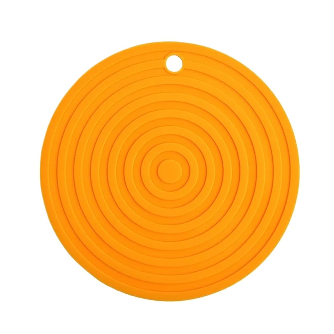 silicone trivet Table Mat, Silicone Trivet Heat Insulation Mat For Dining Table Kitchen Multicolor Multiple Sizes(Orange Color,S-18CM)