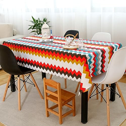 Nappe lin 135x260 cm multicolore KnSam rectangulaire anti-taches - 4