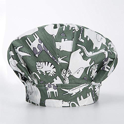 Wijider Gorro Cocinero Gorro de Cocina para Hornear Femenino Restaurante Chef Trabajo Sombrero Hotel Cocina Gorro Catering Impresión Unisex Servicio de Comida Panadería Trabajo Sombrero C