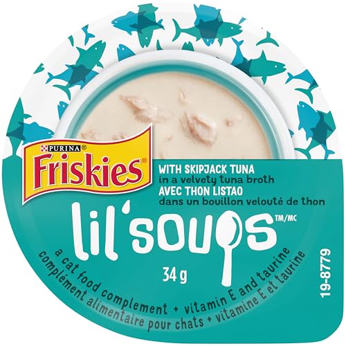 Friskies Lil' Soups Cat Food Complement, Skipjack Tuna - 34 g Cup (8 Pack) image 2