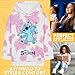 Disney Stitch Girls Teens Hoodie Jumper Pullover Sweatshirt Teen Girl Clothes Tie Dye 3D Ears Kangaroo Pocket Gifts for Girls (7-8 Years, Pink Tie Dye)