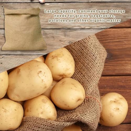Saco de arpillera 40x60 cm transpirable para almacenar patatas 3