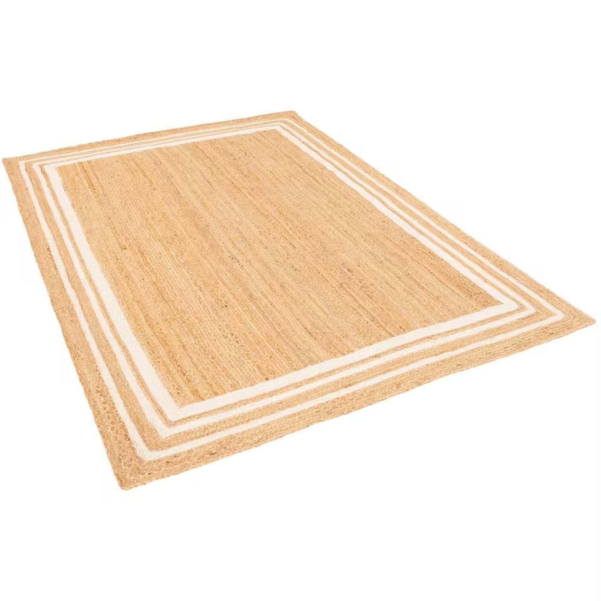 Jute Braided Reversible Hand Woven Rectangular Rug Carpet Mat