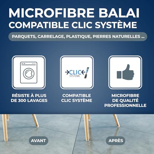 Microfibre pour balais Starwax solution contre les taches tenaces du sol