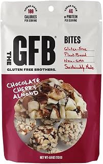 The Gluten Free Bar The GFB Protein Bites, Gluten Free, Non GMO, Dark Chocolate Cherry Almond, 113g, Brown, 1 count (Pack of 1)