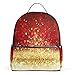 Produktbild Kunst Abstrakt Weihnachten Rot Golen Tree Glitter Rucksack Rucksack Perfekte Schulreise Kindertagesstätte für Teen Boys Girls