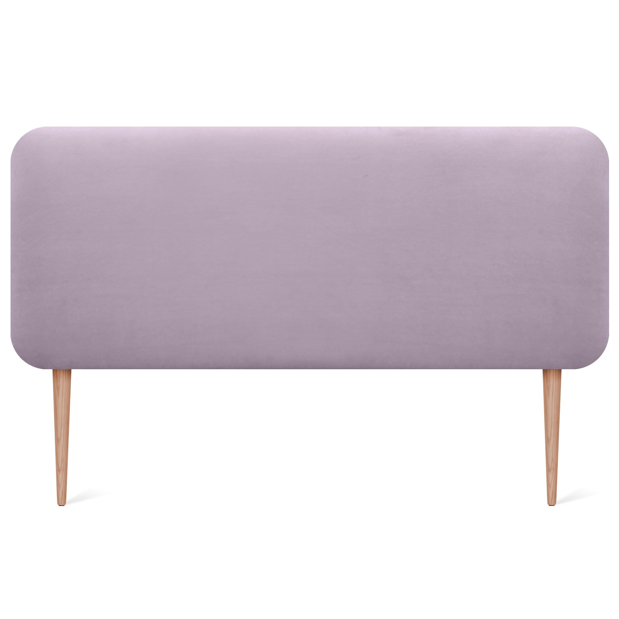DHOME Cabecero Tapizado Liso con Patas Redondeado Terciopelo para Pared Acústicos Cabeceros Absorbentes Cabezal Cama Dormitorio (Salmón, 140cm)