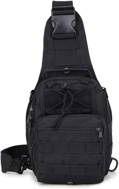 Rullar Small Hiking Daypack Tactical Sling Chest Bag Military Molle Multifunctional Shoulder Messenger Crossbody Hunting Camping Pack