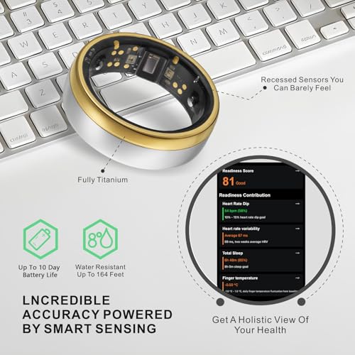 Ring: Advanced Health & Fitness Tracker with 10-Day Battery. 24/7 Heart Rate, Sleep, Stress, SpO2, Activity Tracking, Temp, Mindfulness, Workout, IP68 Waterproof, No Subscription (9) - Image 6