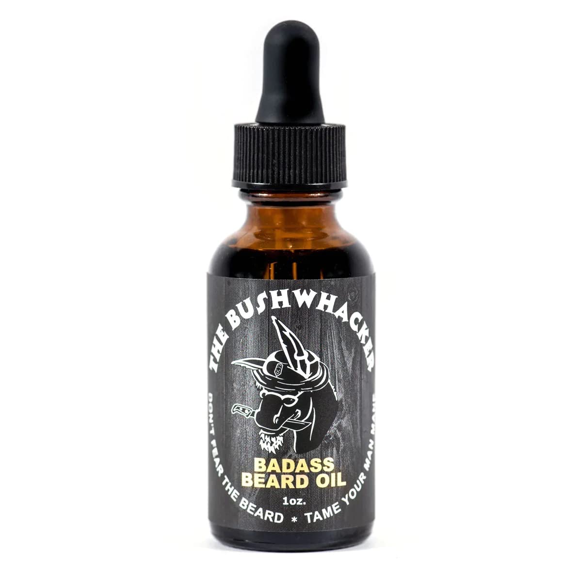 Badass Beard Care Beard Oil For Men - The Bushwhacker Scent, 1 oz - All Natural Ingredients, Keeps Beard and Mustache Full, Soft and Healthy, Reduce Itchy, Flaky Skin, Promote Healthy Growth